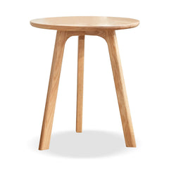 Bellemave® 100% Natural Solid Oak Wood Round End Table Bellemave®