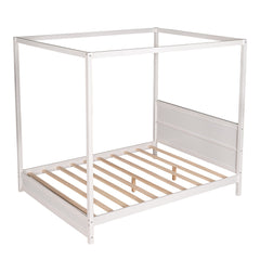 Bellemave® Queen Size Canopy Platform Bed with Headboard and Support Legs Bellemave®