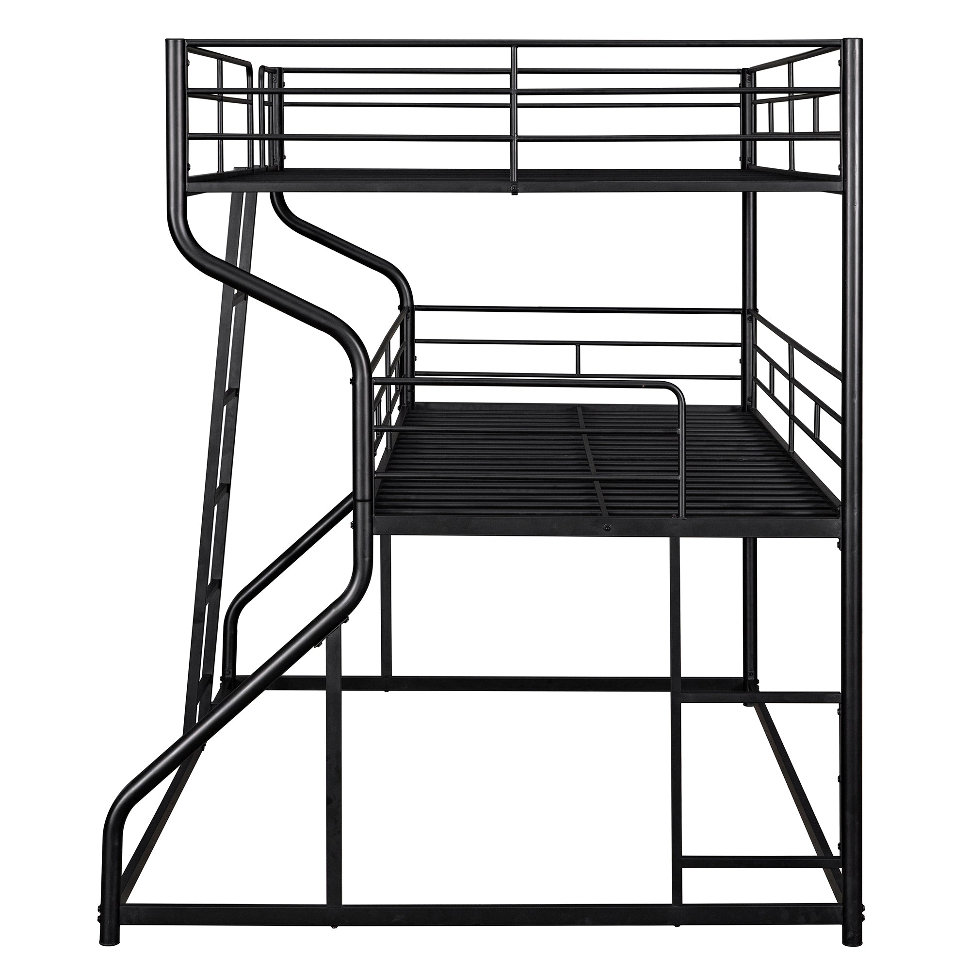 Bellemave® Full XL over Twin XL over Queen Triple Bunk Bed with Long and Short Ladder Bellemave®