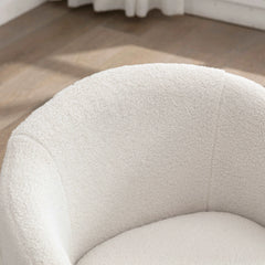 Bellemave 25.6" Teddy Fabric Swivel Accent Armchair