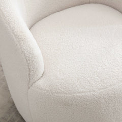 Bellemave 25.6" Teddy Fabric Swivel Accent Armchair