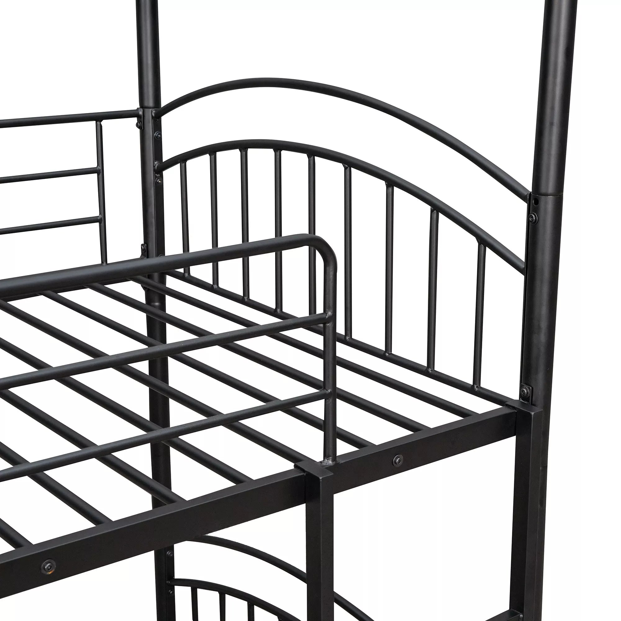 Bellemave® Metal Twin over Twin House Bunk Bed with Slide & Built-in Ladder for Kids Bellemave®