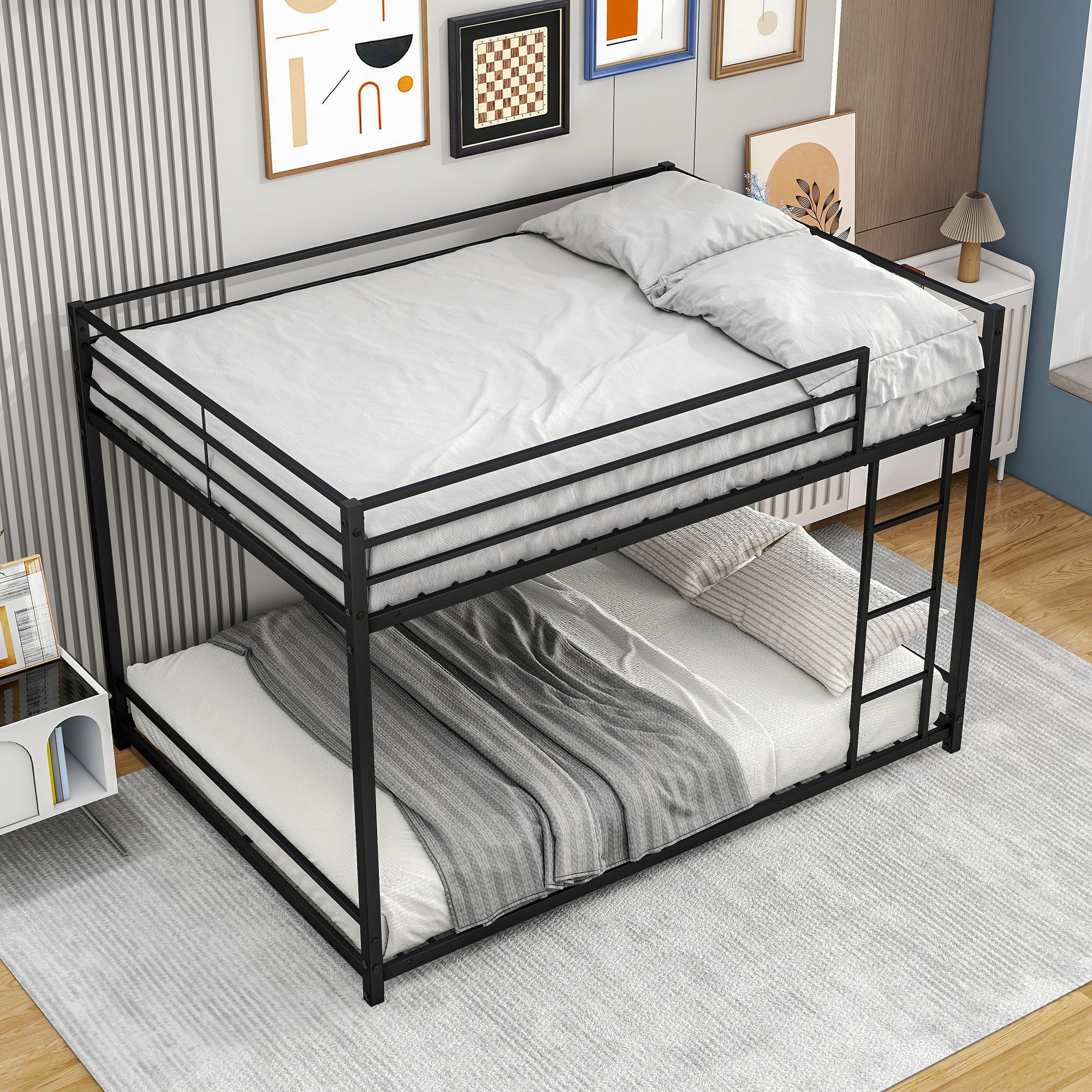Bellemave® Full Size Metal Bunk Bed with Safety Guard Rails Bellemave®