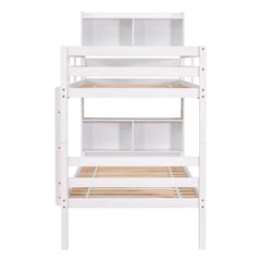 Bellemave® Bunk Bed with Bookcase Headboard