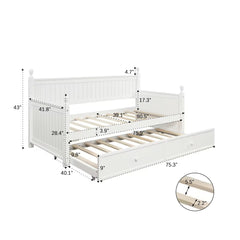 Bellemave® Twin Size Wood Daybed with Trundle