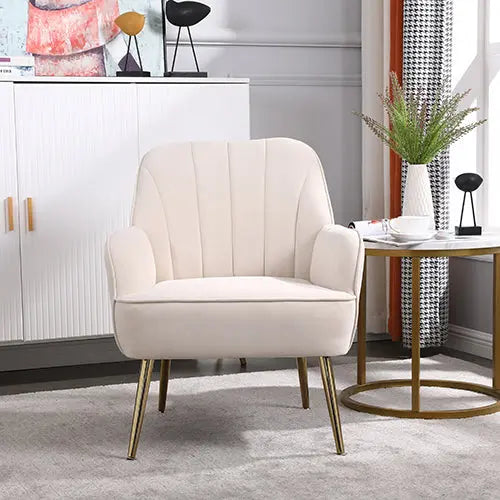 Bellemave® Modern Mid Century Chair Velvet Sherpa Armchair Bellemave®