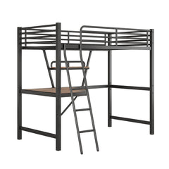 Bellemave® Metal&MDF High Loft Bed with Desk and Shelf Bellemave®