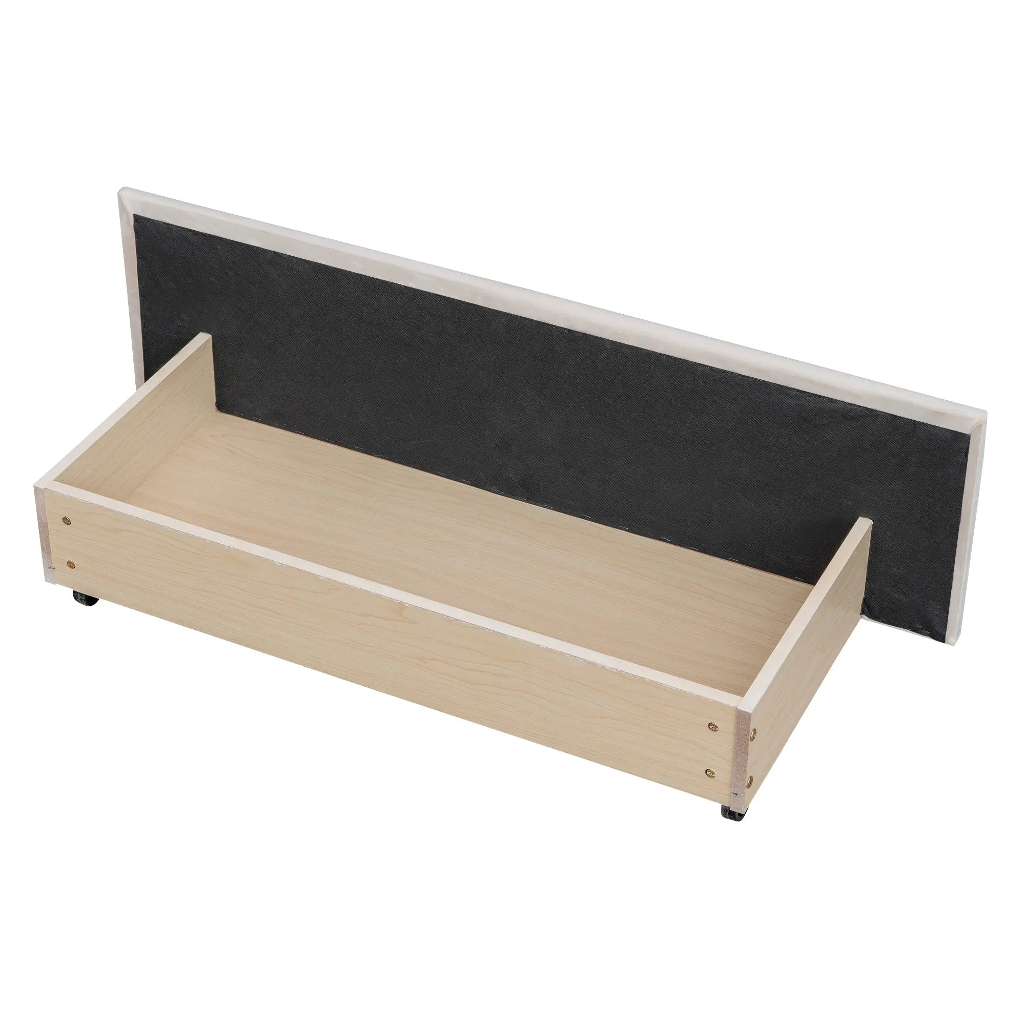 Bellemave® Queen Size Velvet Upholstered Platform Bed with 4 Drawers
