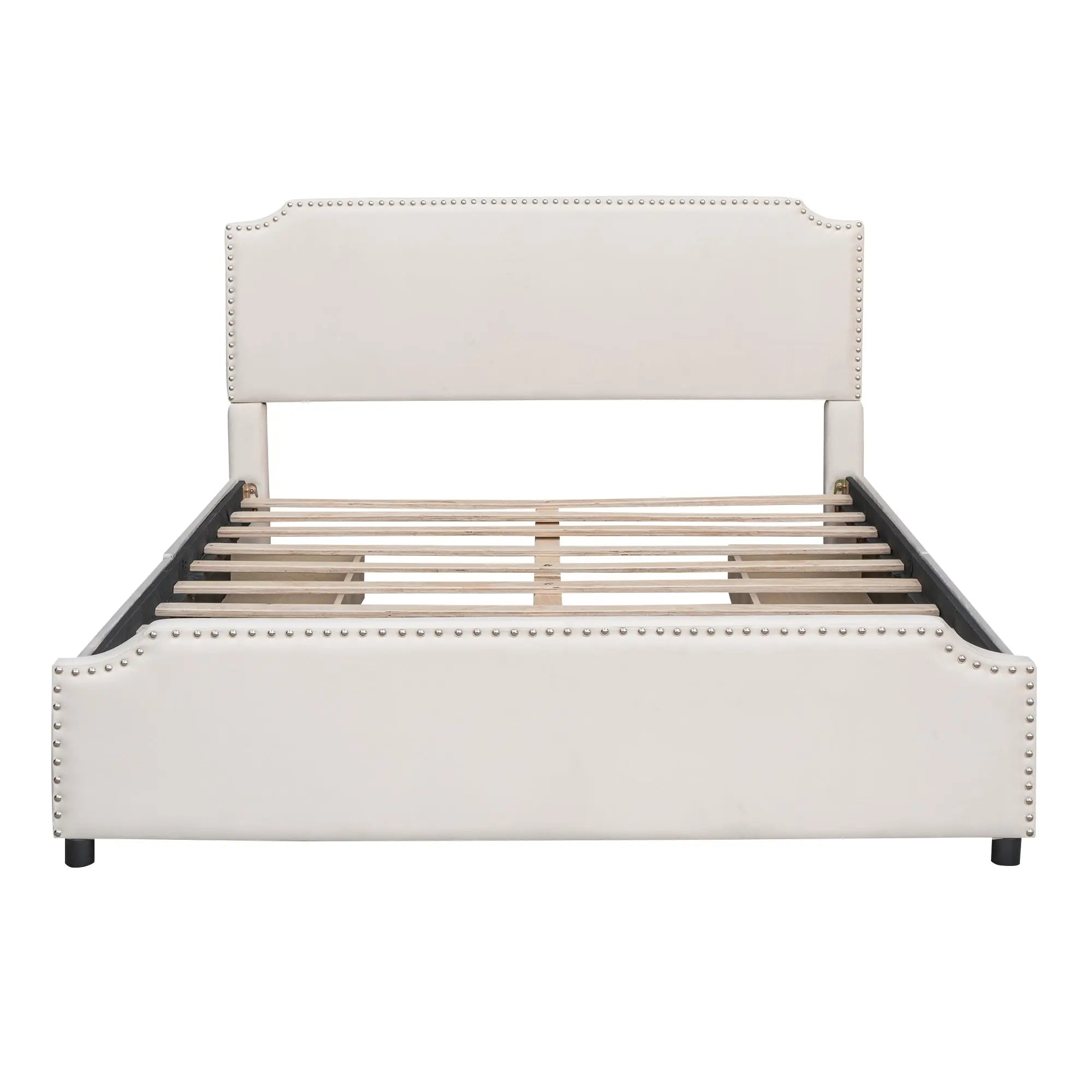 Bellemave® Queen Size Velvet Upholstered Platform Bed with 4 Drawers