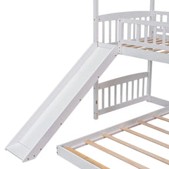 Bellemave® Twin Size Floor House Bunk Bed with Slide Bellemave®