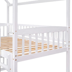 Bellemave® Twin Size Floor House Bunk Bed with Slide Bellemave®