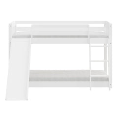 Bellemave® Twin Size Heavy Duty Solid Wood Bunk Bed with Safety Guardrails,Slide and Stairs Bellemave®