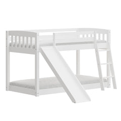 Bellemave® Twin Size Heavy Duty Solid Wood Bunk Bed with Safety Guardrails,Slide and Stairs Bellemave®