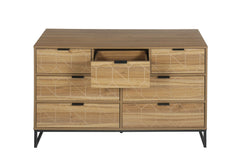 Bellemave® Modern 7 Drawer Dresser Wood Cabinet