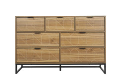 Bellemave® Modern 7 Drawer Dresser Wood Cabinet