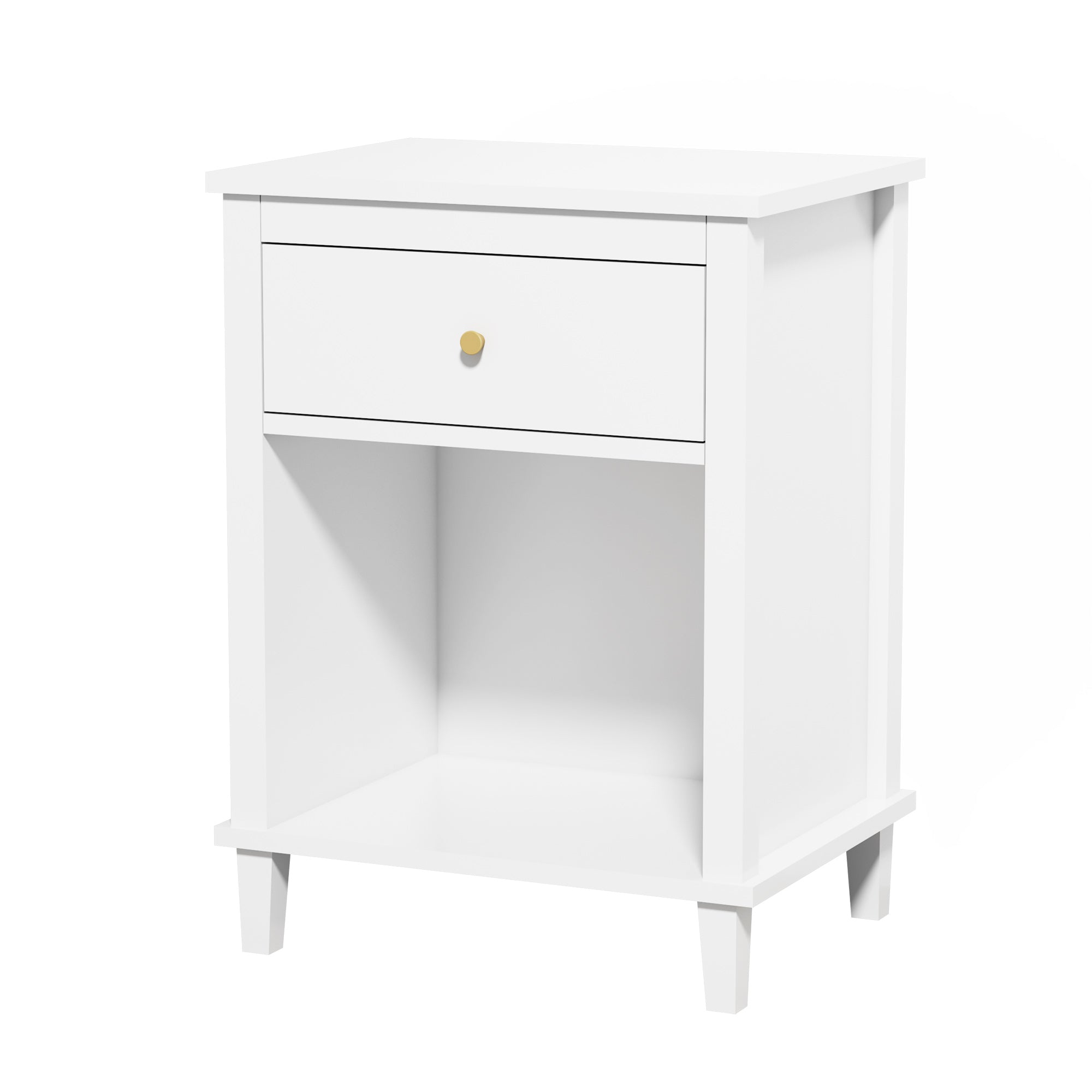 Bellemave Wooden Nightstand with One Drawer One Shelf Bellemave