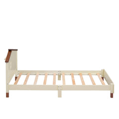 Bellemave® Wood Platform Bed with House-Shaped Headboard