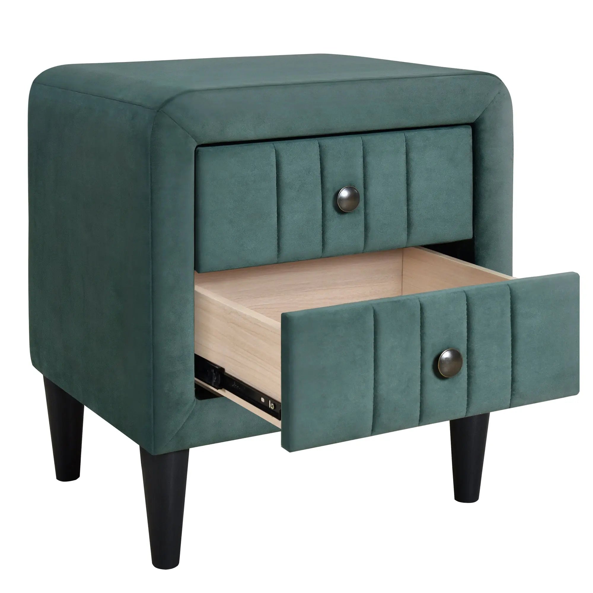 Bellemave Upholstered Wooden Nightstand with 2 Drawers Bellemave