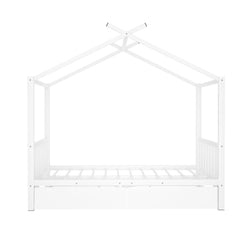 Bellemave® Full Size Metal House Bed with Two Drawers,Headboard and Footboard,Roof Design Bellemave®