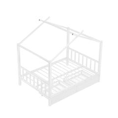 Bellemave® Full Size Metal House Bed with Two Drawers,Headboard and Footboard,Roof Design Bellemave®