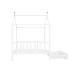 Bellemave® Full Size Metal House Bed with Two Drawers,Headboard and Footboard,Roof Design Bellemave®