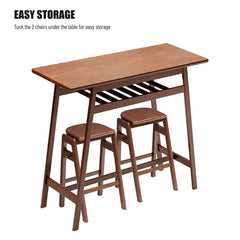 Bellemave® 3-Piece Pub Dining Set with Shelf and Hooks Bellemave®