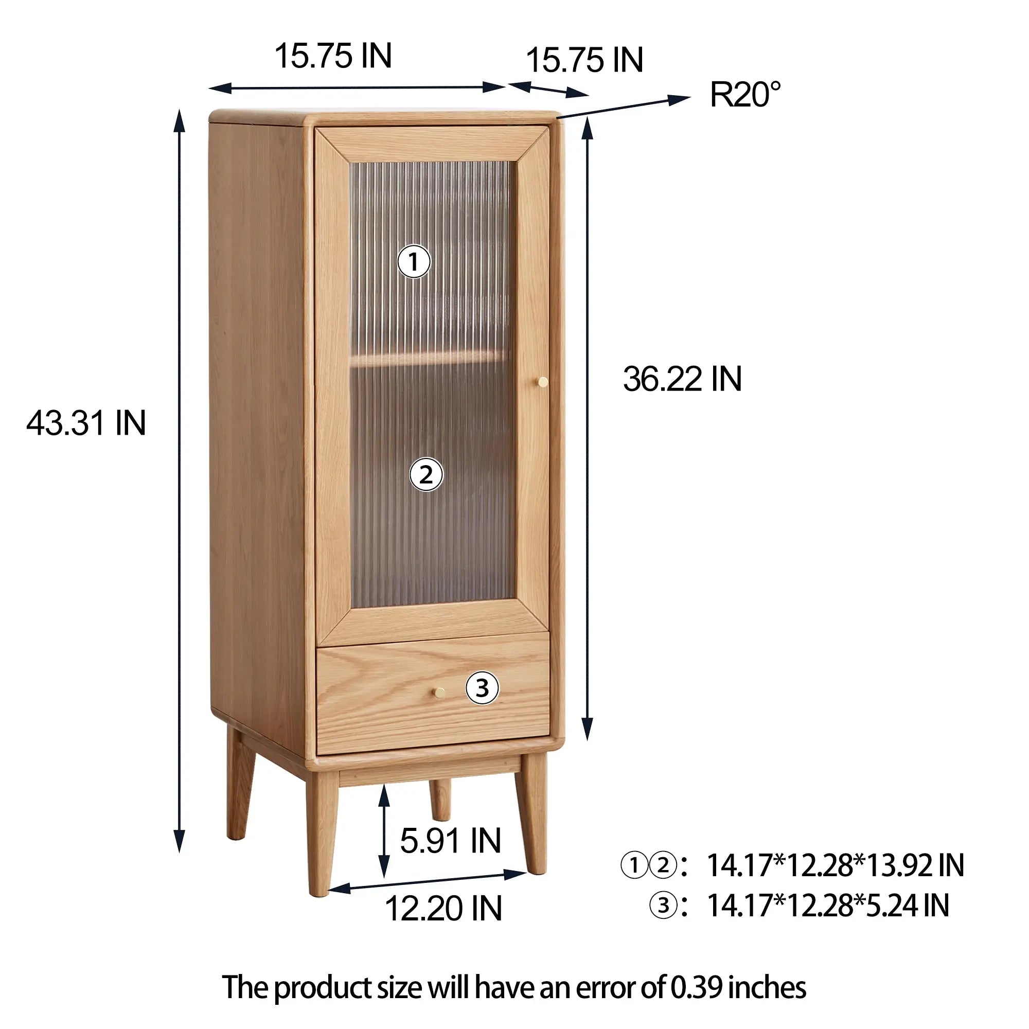 Bellemave Free-Standing Corner Cabinets Storage Table Bellemave