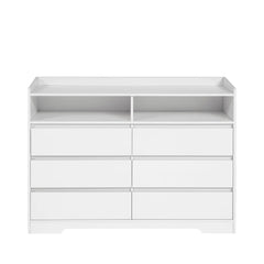 Bellemave® Modern Dressers & Chests of Drawers with Sturdy Frame,6 Drawer Dresser and LED Lights Bellemave®