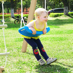 Bellemave Wooden Swing Set with Slide, Outdoor Playset Backyard Activity Playground Climb Swing Outdoor Play Structure for Toddlers