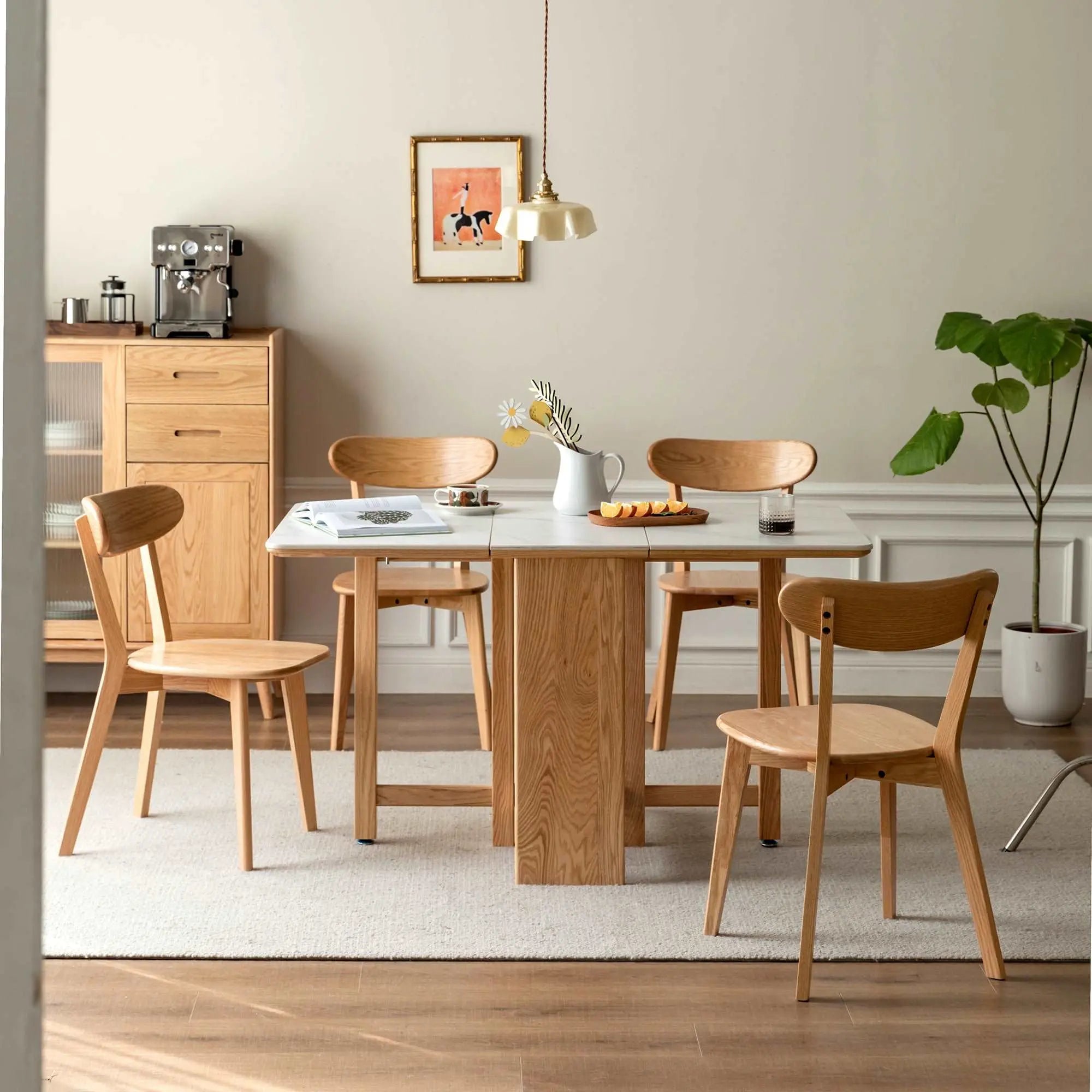 Bellemave 100% Natural Oak Wood Dirt-Free Wood Chair