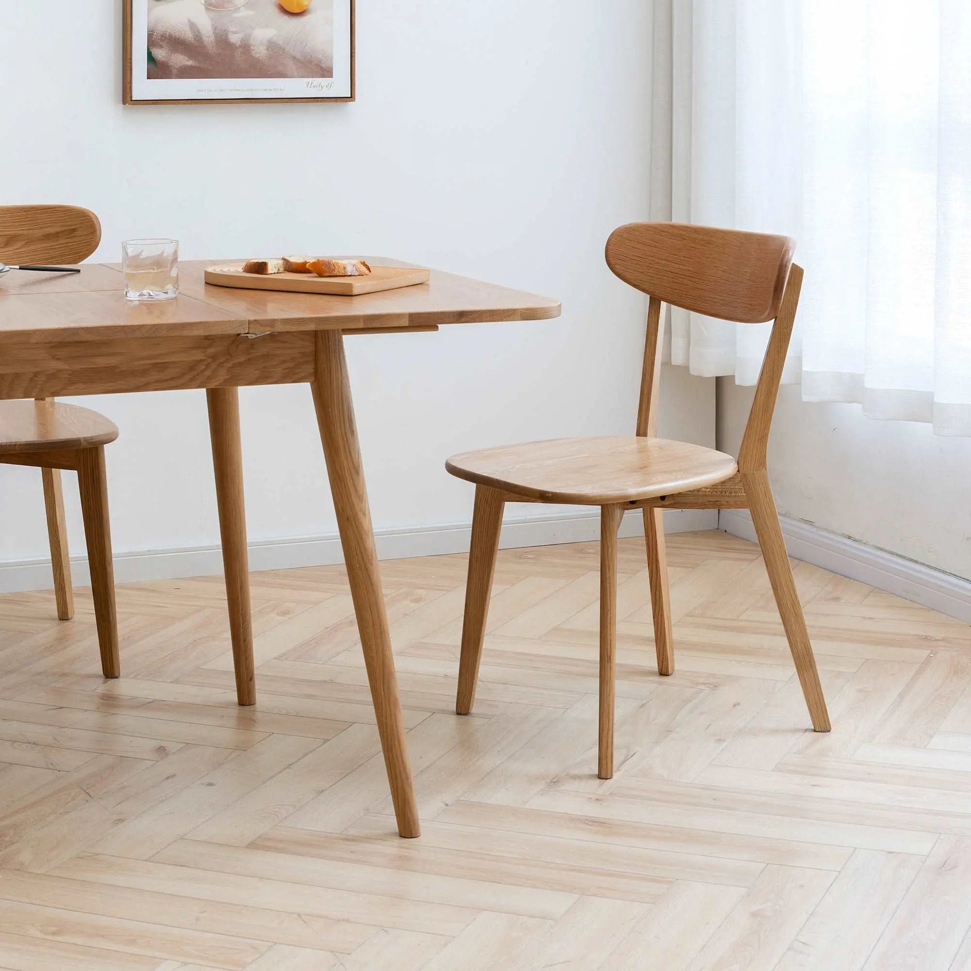 Bellemave 100% Natural Oak Wood Dirt-Free Wood Chair