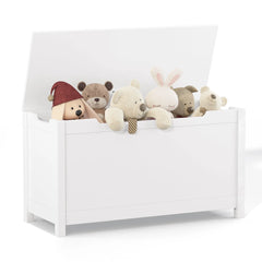 Bellemave Kids Wooden Toy Box Storage with Safety Hinged Lid Bellemave