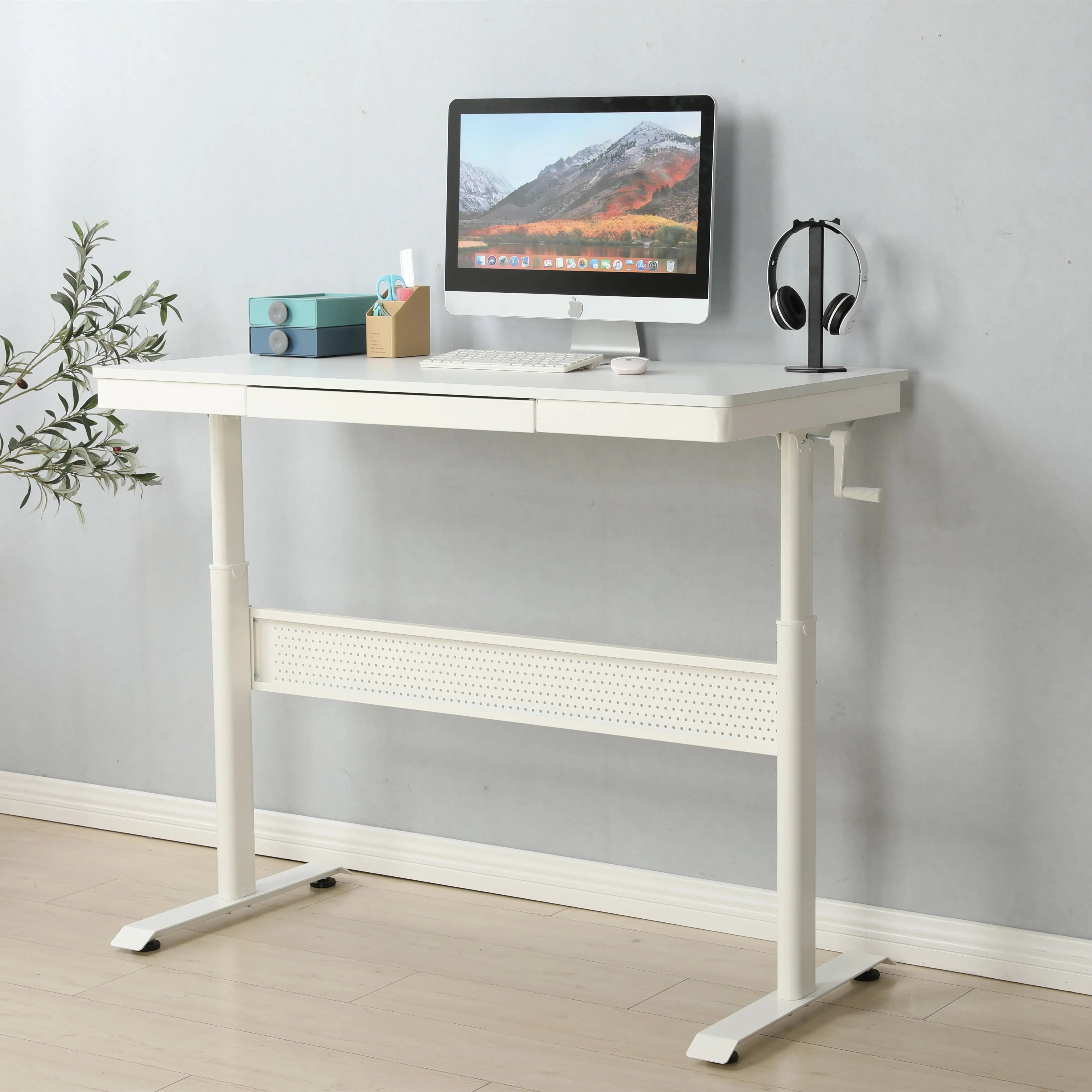 Bellemave® 48" Adjustable Height Stand up Desk with Metal Drawer Bellemave®