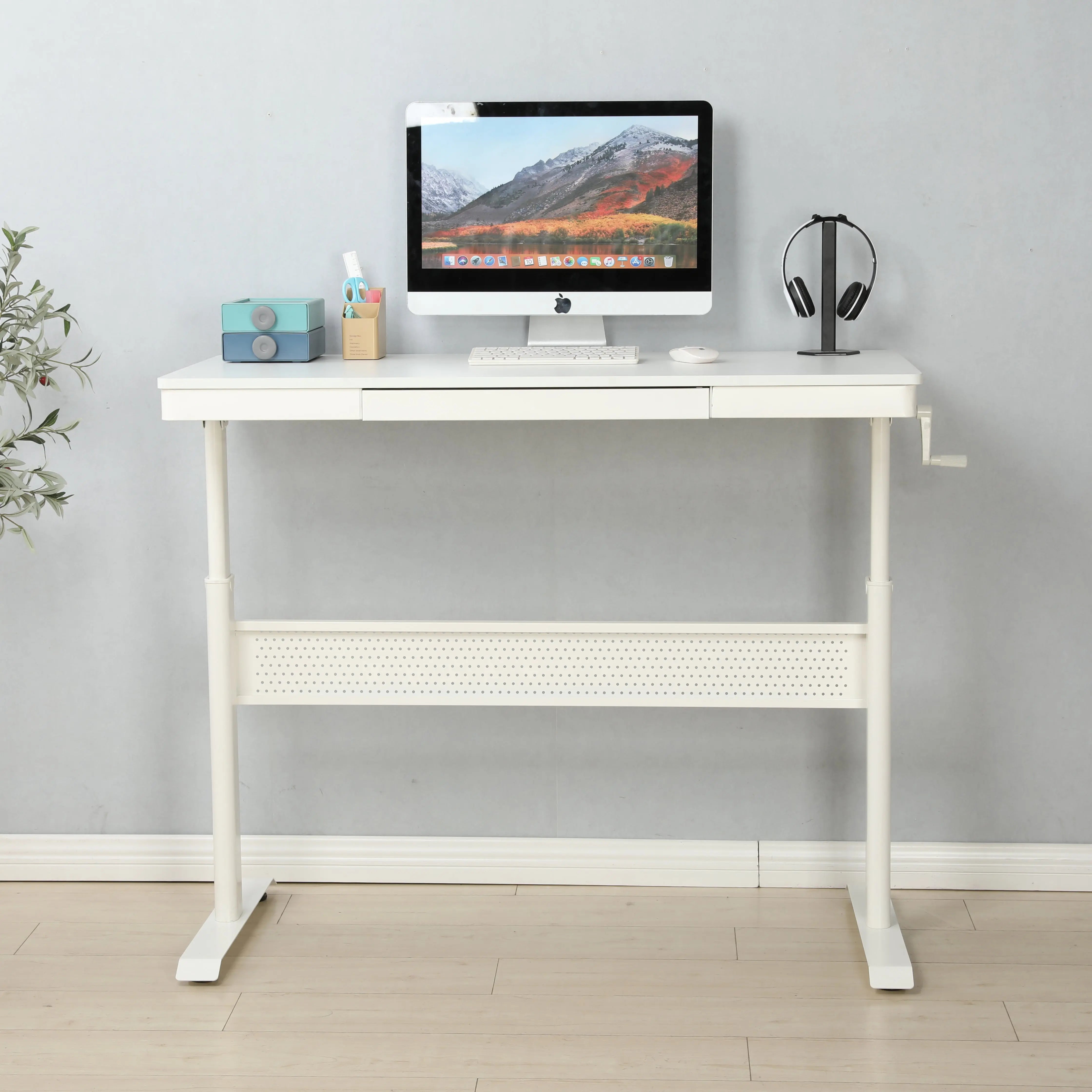 Bellemave® 48" Adjustable Height Stand up Desk with Metal Drawer Bellemave®