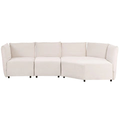 Bellemave 106.3" Stylish Sofa Set with Polyester Upholstery with Adjustable Back with Free Combination Bellemave