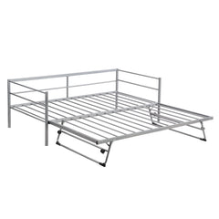 Bellemave® Twin Size Metal Daybed with Adjustable Trundle