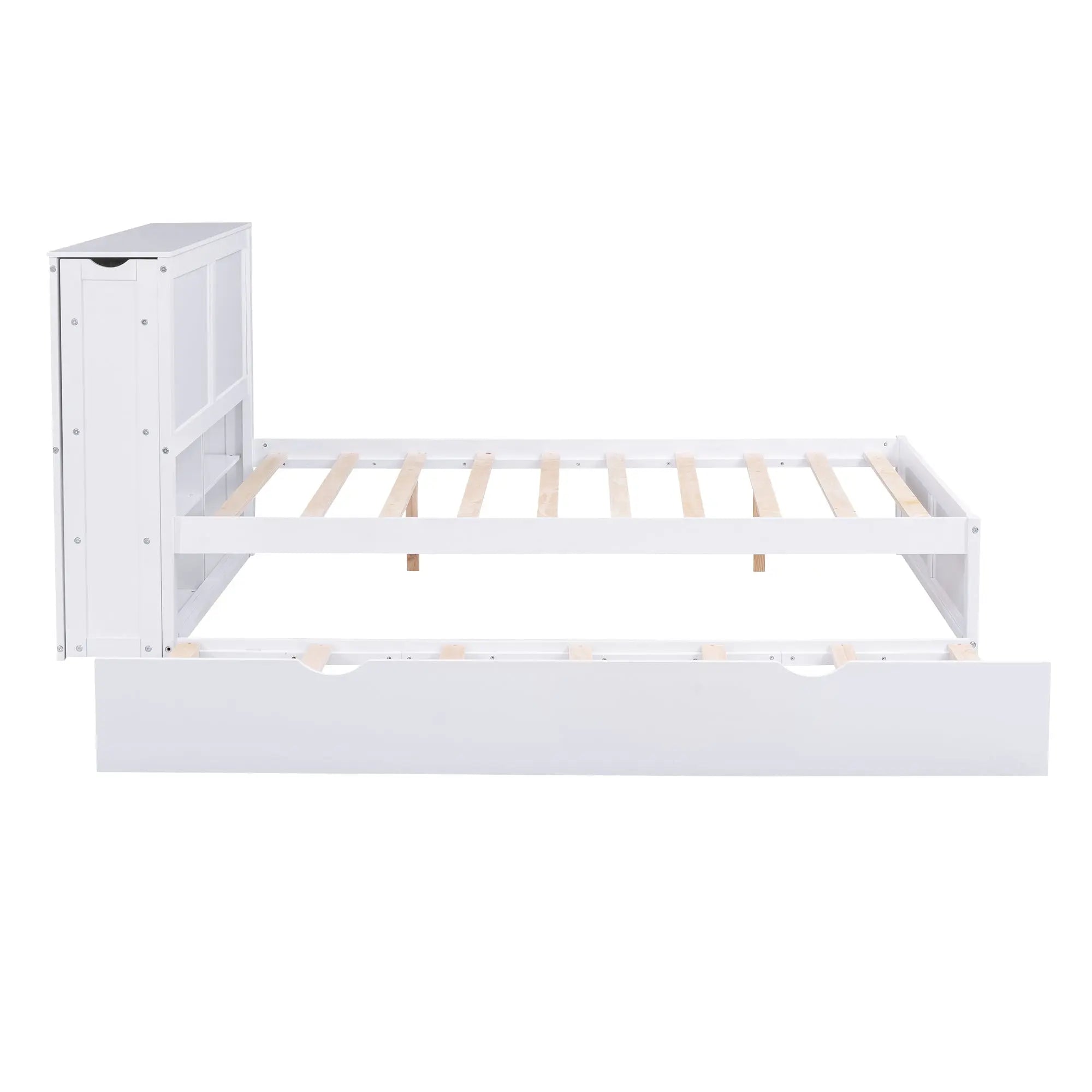 Bellemave® Storage Platform Bed with Pull Out Shelves and Trundle Bellemave®