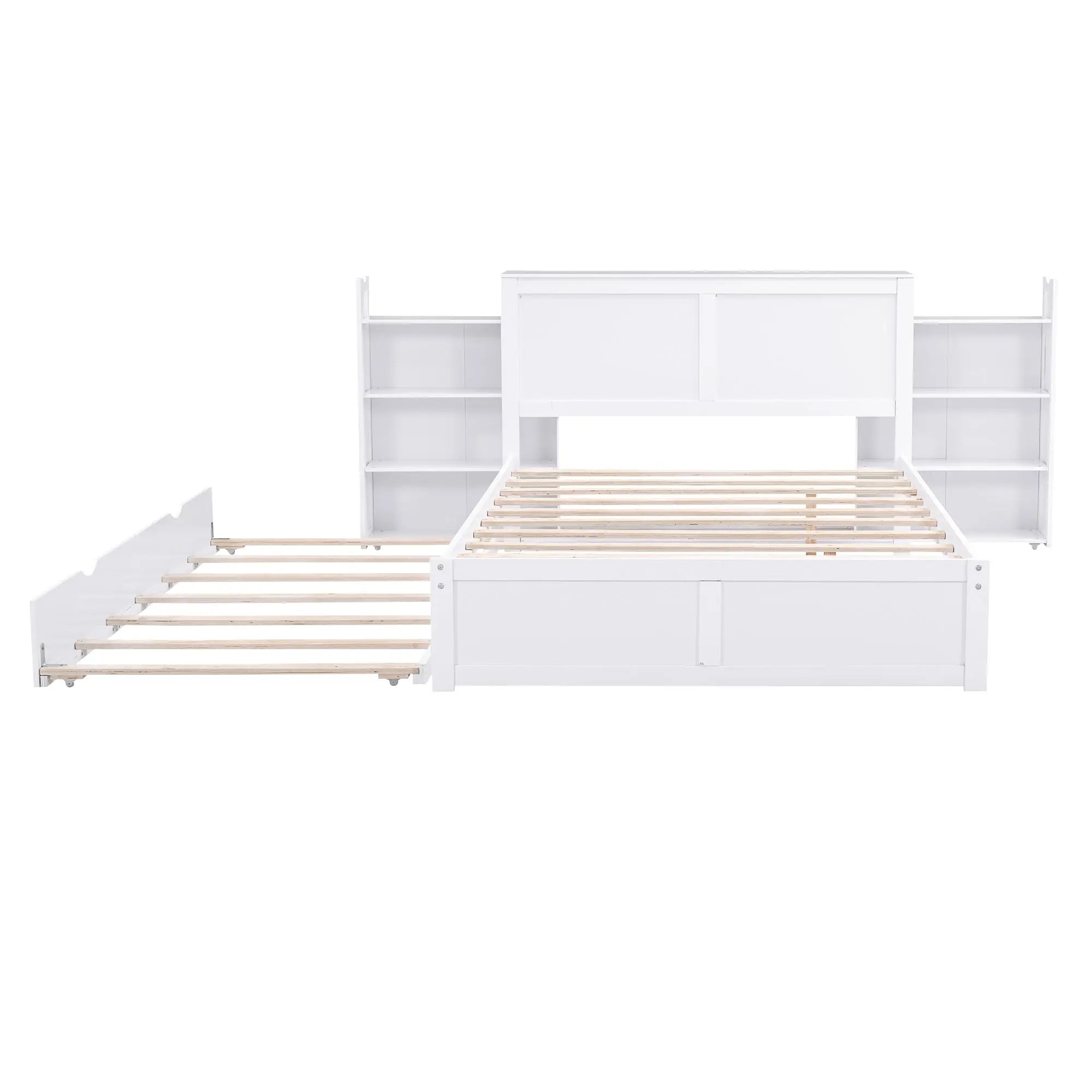 Bellemave® Storage Platform Bed with Pull Out Shelves and Trundle Bellemave®