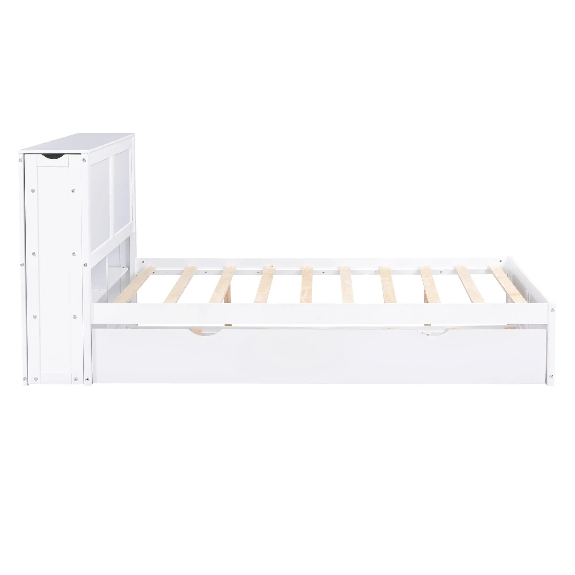 Bellemave® Storage Platform Bed with Pull Out Shelves and Trundle Bellemave®