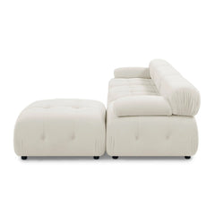 Bellemave 93" L-Shaped Modular Sectional Sofa, Button Tufted Designed and DIY Combination with Reversible Ottoman Bellemave