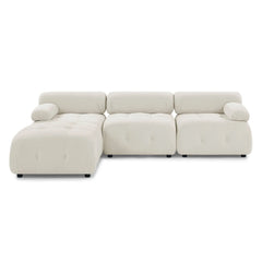 Bellemave 93" L-Shaped Modular Sectional Sofa, Button Tufted Designed and DIY Combination with Reversible Ottoman Bellemave