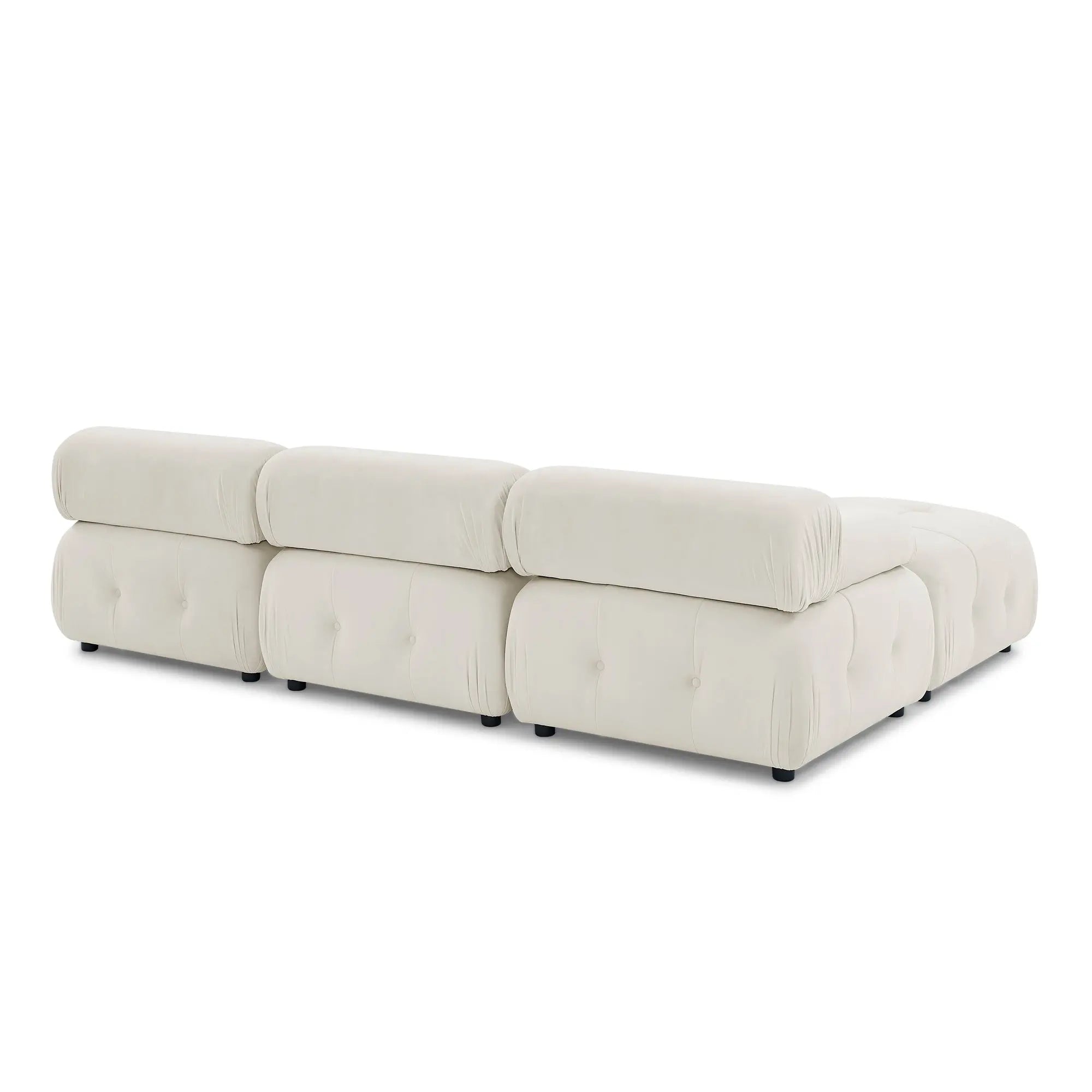 Bellemave 93" L-Shaped Modular Sectional Sofa, Button Tufted Designed and DIY Combination with Reversible Ottoman Bellemave