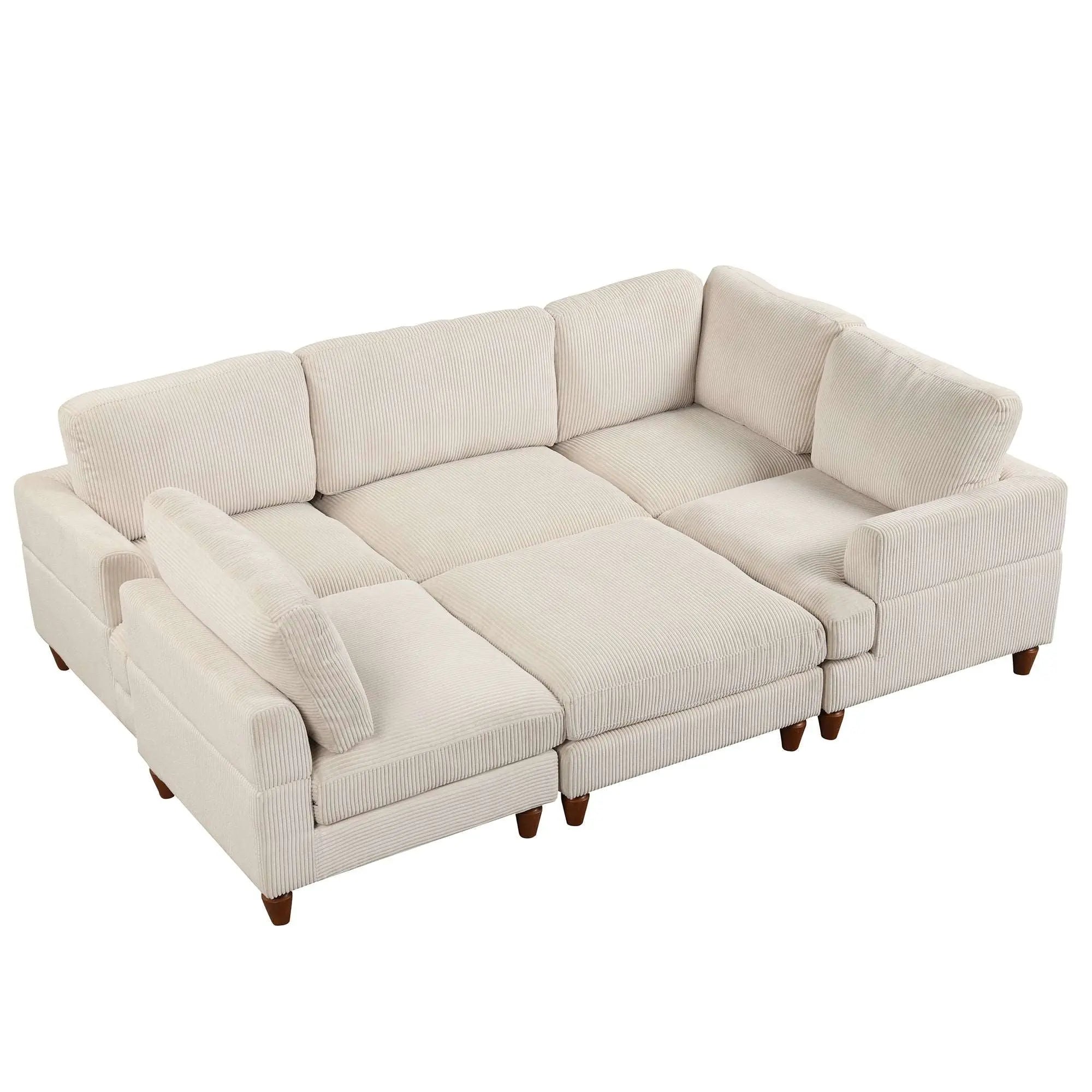 Bellemave 98" Modular Sectional Sofa with Ottoman L Shaped Corner Sectional