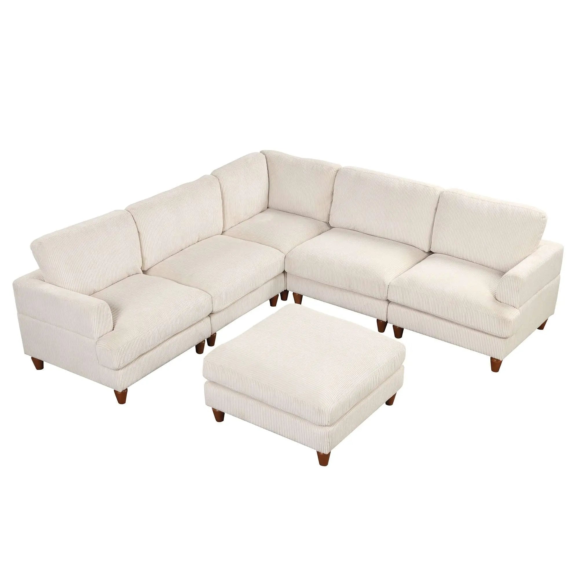 Bellemave 98" Modular Sectional Sofa with Ottoman L Shaped Corner Sectional