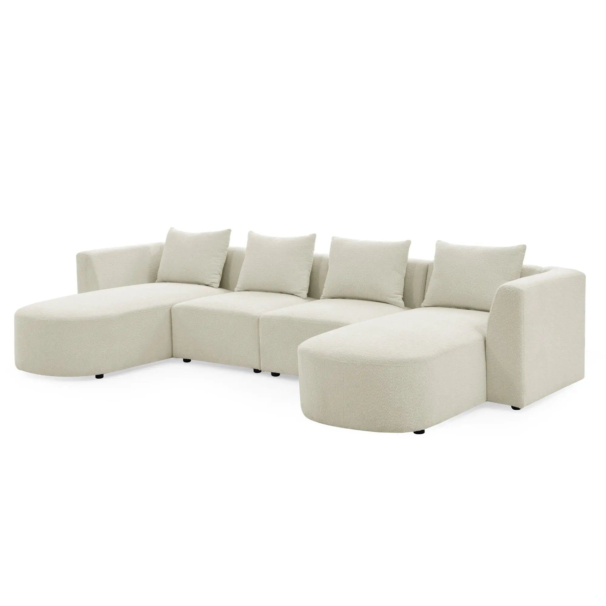 Bellemave 117" U-Shape Sectional Sofa including Two Single Seats and Two Chaises, DIY Combination Bellemave