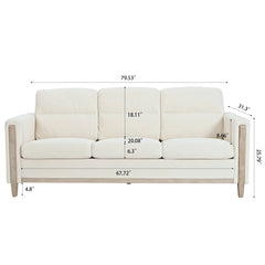 Bellemave® 79.5" Comfortable Solid Wood Three-Seater Sofa Bellemave®