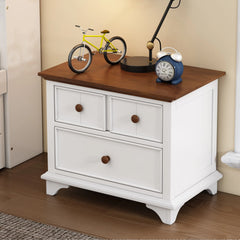 Bellemave Wooden Captain Two-Drawer Nightstand Kids Night Stand End Side Table Bellemave