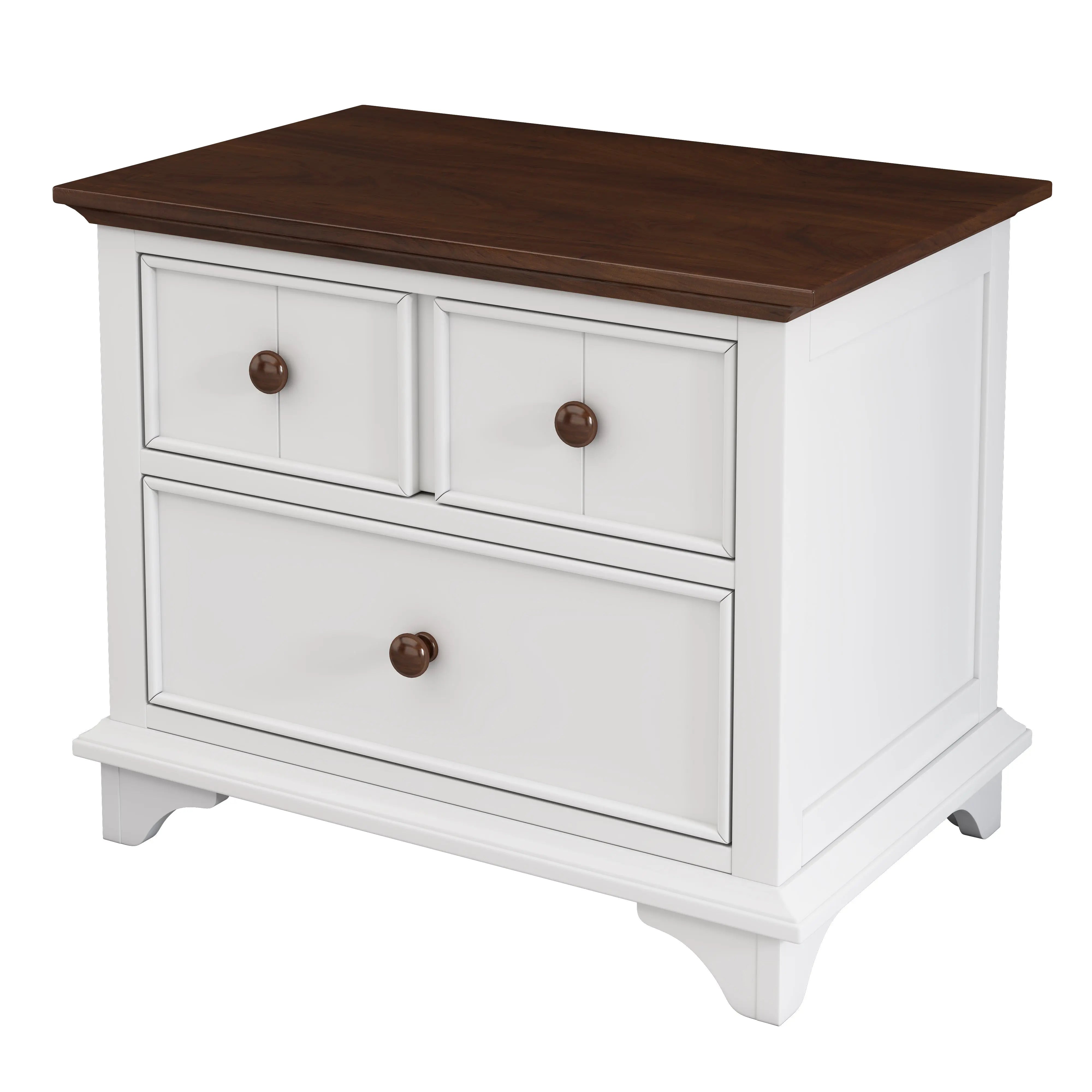 Bellemave Wooden Captain Two-Drawer Nightstand Kids Night Stand End Side Table Bellemave