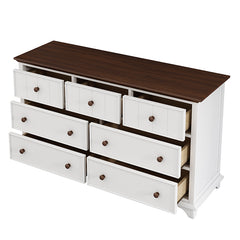 Bellemave® Wooden Captain 6 Drawer Dresse