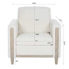 Bellemave® Comfortable Solid Wood 1 Seater Sofa Bellemave®
